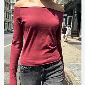 Brandy Red off shoulder top